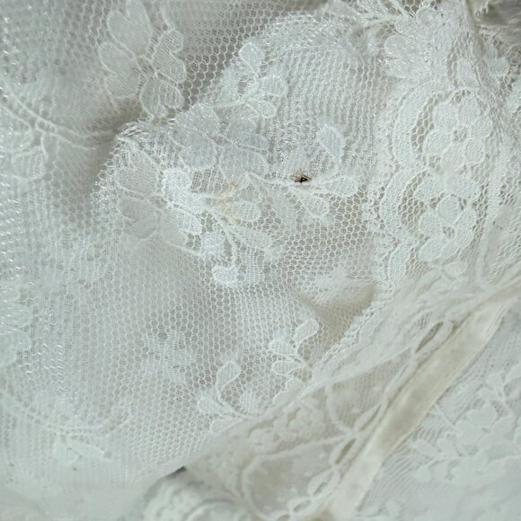 Vintage Jessica McClinktock Lace Drop Waist Slip Maxi Dress Ethereal Coquette S - Picture 11 of 12